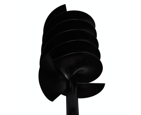 Burghiu manual cu mâner 200 mm cu 3 spirale, negru, 5 image