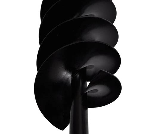 Burghiu manual cu mâner 80 mm cu spirală dublă, negru, 5 image