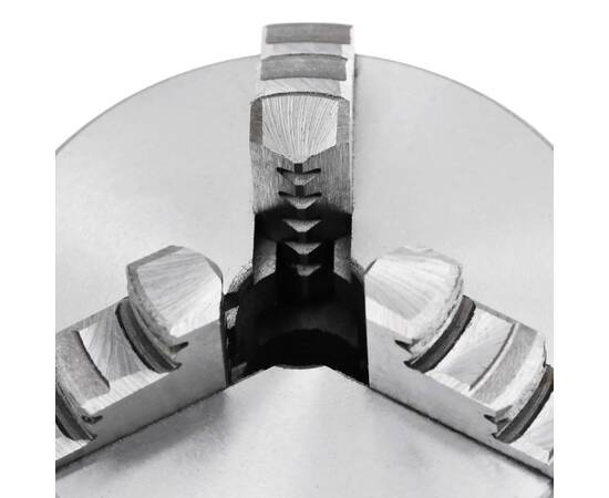 Mandrină de strung cu 3 fălci, 100 mm, oțel, 5 image