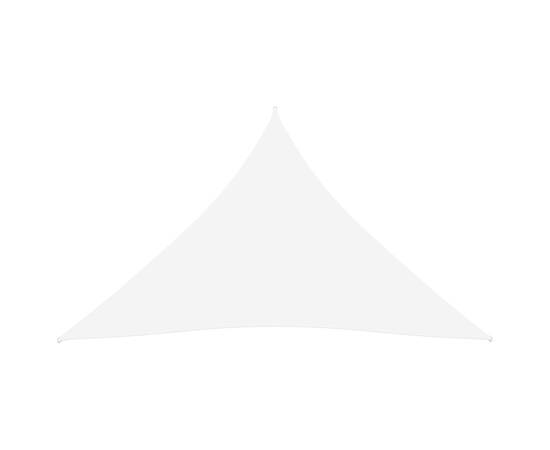 Pânză parasolar, alb, 4x4x4 m, țesătură oxford, triunghiular, 3 image