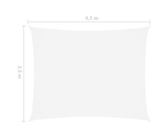 Parasolar, alb, 2,5x4,5 m, țesătură oxford, dreptunghiular, 6 image