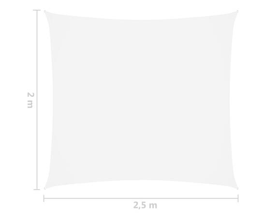 Parasolar, alb, 2x2,5 m, țesătură oxford, dreptunghiular, 6 image
