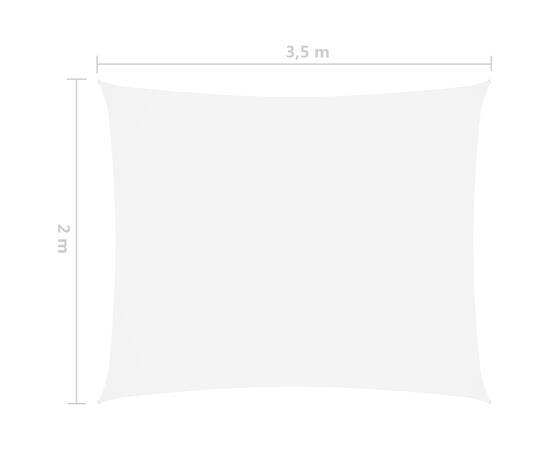 Parasolar, alb, 2x3,5 m, țesătură oxford, dreptunghiular, 6 image