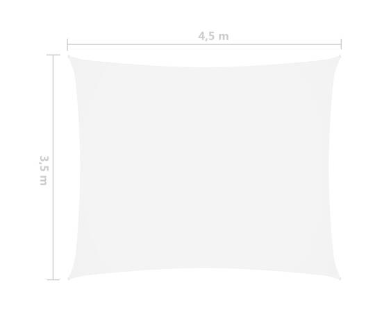 Parasolar, alb, 3,5x4,5 m, țesătură oxford, dreptunghiular, 6 image