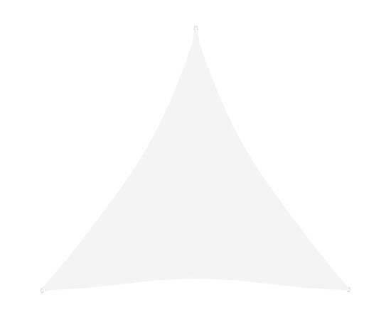 Parasolar, alb, 3,6x3,6x3,6 m, țesătură oxford, triunghiular