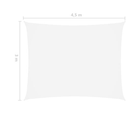 Parasolar, alb, 3x4,5 m, țesătură oxford, dreptunghiular, 6 image
