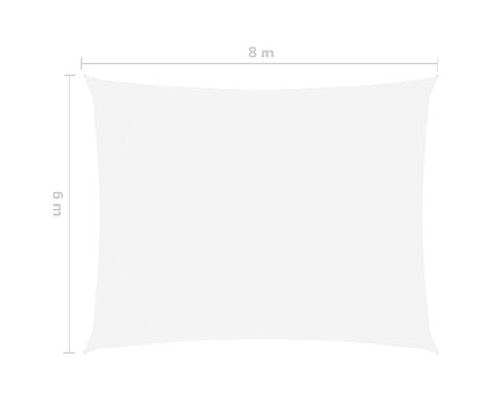 Parasolar, alb, 6x8 m, țesătură oxford, dreptunghiular, 6 image