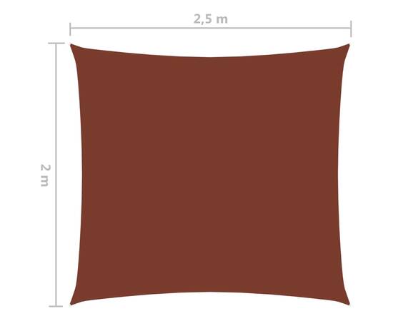 Parasolar, cărămiziu, 2x2,5 m, țesătură oxford, dreptunghiular, 6 image