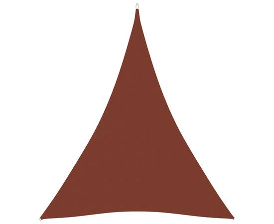 Parasolar, cărămiziu, 3x4x4m, țesătură oxford, triunghiular
