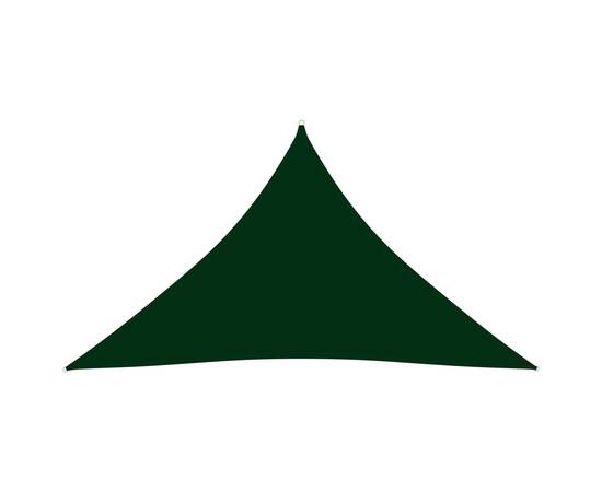 Parasolar, verde, 3,5x3,5x4,9 m, țesătură oxford, triunghiular