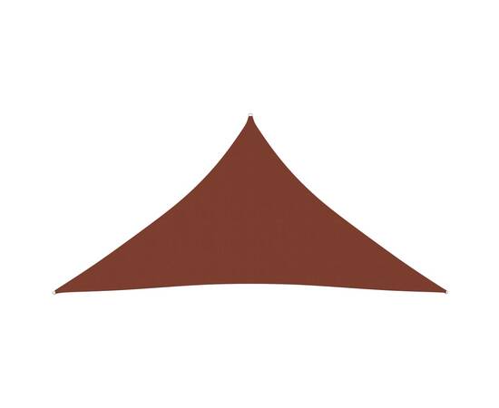 Parasolar cărămiziu 4,5x4,5x4,5 m țesătură oxford triunghiular, 3 image
