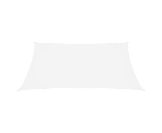 Parasolar din țesătură oxford, dreptunghiular, 4 x 6 m, alb, 3 image