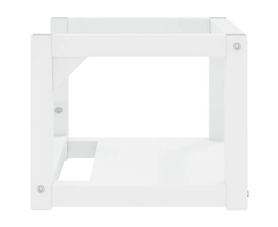 Cadru chiuvetă de baie pentru perete, alb, 40x38x31 cm, fier, 4 image