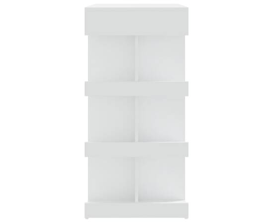 Masă bar cu raft de depozitare, alb, 100x50x101,5 cm, pal, 6 image
