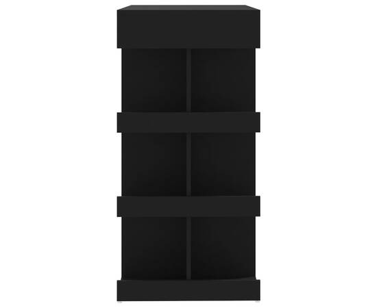 Masă bar cu raft de depozitare, negru, 100x50x101,5 cm, pal, 6 image
