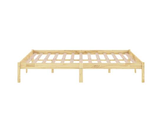 Cadru de pat, 160x200 cm, lemn de pin masiv, 6 image
