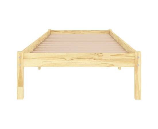 Cadru de pat, 90x200 cm, lemn masiv de pin, 5 image