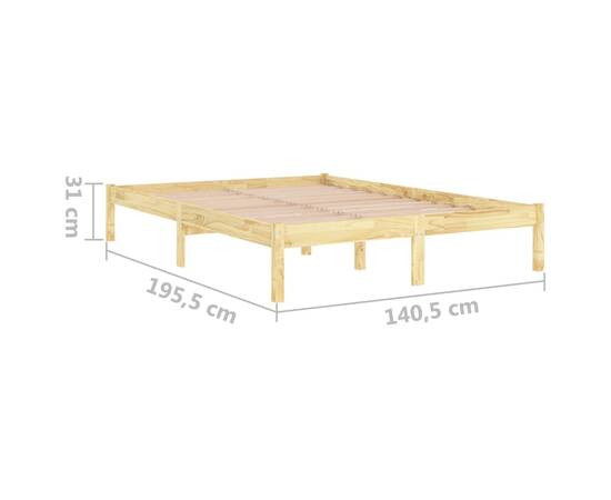 Cadru de pat uk double, 135x190 cm, lemn masiv de pin, 8 image