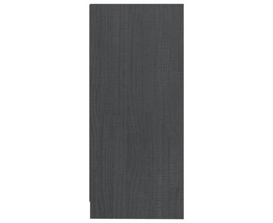 Dulap lateral, gri, 35,5x33,5x76 cm, lemn masiv de pin, 7 image