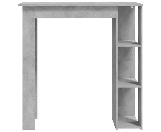 Masă de bar cu raft, gri beton,102x50x103,5 cm, pal, 5 image
