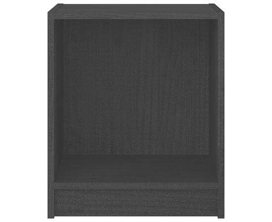 Noptiere, 2 buc., negru, 35,5x33,5x41,5 cm, lemn masiv de pin, 7 image