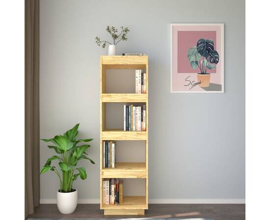 Bibliotecă/separator cameră, 40x35x135 cm, lemn masiv de pin, 3 image
