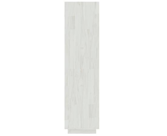 Bibliotecă/separator cameră, alb, 40x35x135 cm, lemn masiv pin, 7 image