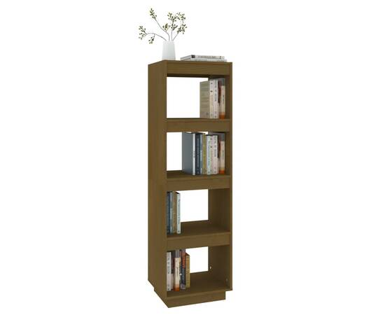 Bibliotecă/separator cameră maro miere 40x35x135cm lemn pin, 4 image