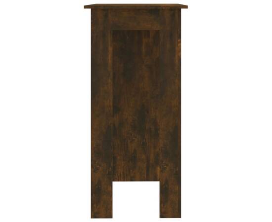 Masă de bar cu raft, stejar afumat, 102x50x103,5 cm, pal, 6 image