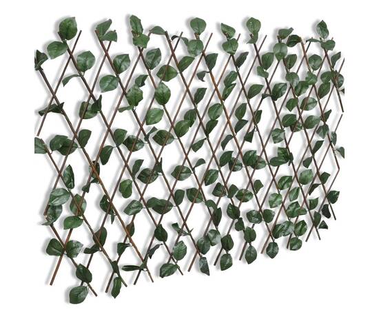 Gard cu zăbrele, frunze artificiale, 5 buc.,180 x 90 cm, salcie, 3 image