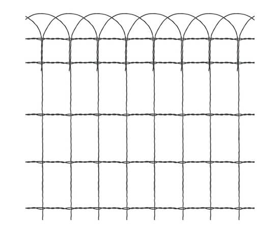 Gard delimitare grădină fier vopsit electrostatic 25 x 0,65 m, 3 image