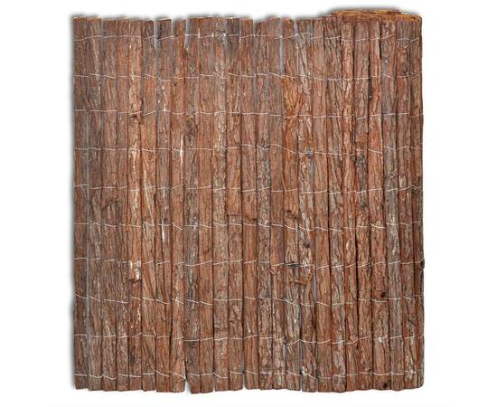 Gard din scoarță de copac, 400 x 100 cm