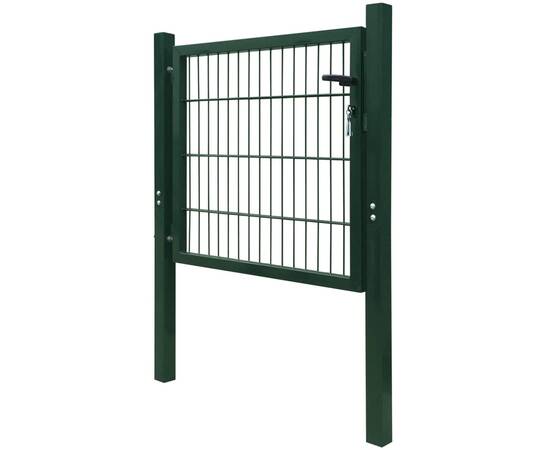 Poartă pentru gard 2d (simplă), verde, 106x130 cm, 3 image