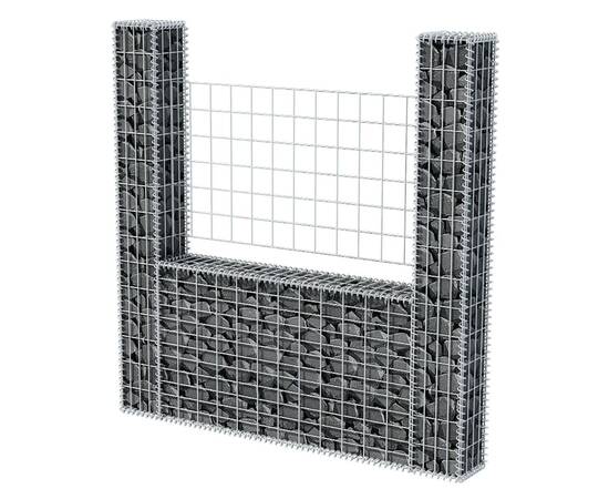 Coș gabion în formă de u, 160 x 20 x 150 cm, oțel galvanizat, 3 image