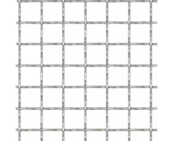 Gard de sârmă sertizată, 50x50 cm, 11x11x2 mm, oțel inoxidabil, 2 image