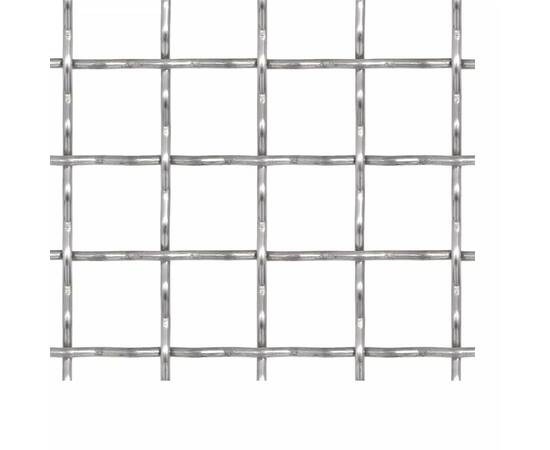 Gard de sârmă sertizată, 50x50 cm, 11x11x2 mm, oțel inoxidabil, 3 image