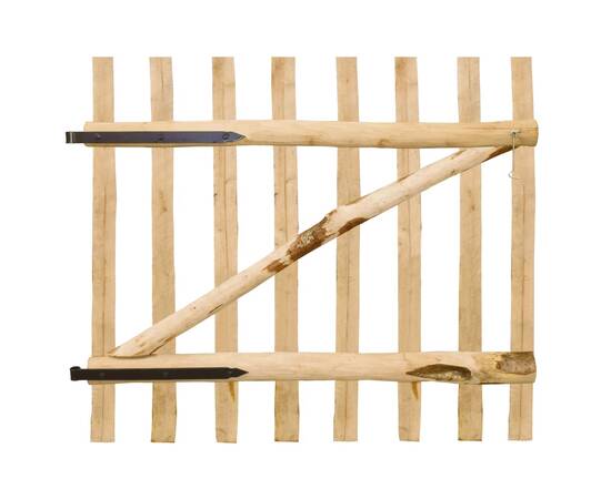 Poartă simplă de gard, lemn de alun 100x90 cm, 2 image