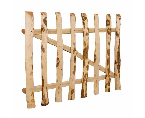 Poartă simplă pentru gard, lemn de alun, 100 x 60 cm, 3 image