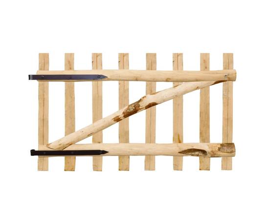 Poartă simplă pentru gard, lemn de alun, 100 x 60 cm, 2 image