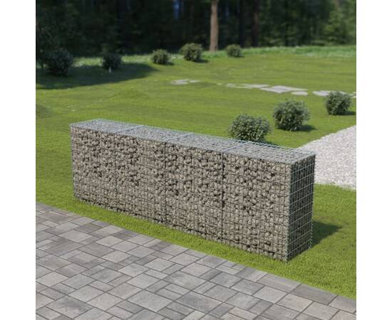 Perete gabion cu capace, 300x50x100 cm, oțel galvanizat