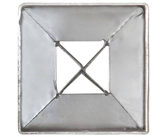 Țăruși de sol, 12 buc., argintiu, 7x7x90 cm, oțel galvanizat, 5 image