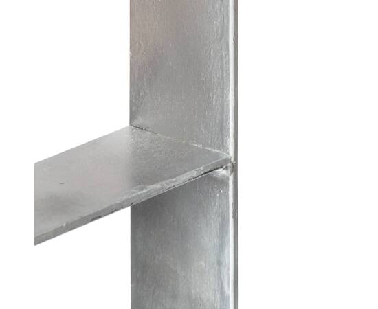 Ancore de gard, 6 buc., argintiu, 7x6x60 cm, oțel galvanizat, 6 image