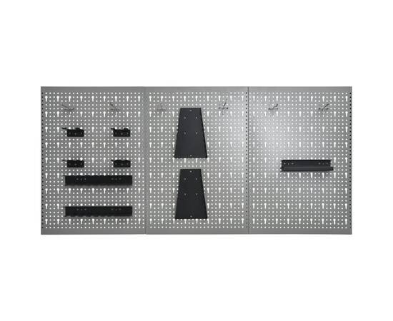 Panouri pentru scule de perete, 3 buc., 40 x 58 cm, oțel, 3 image
