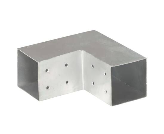 Conectori de grindă, formă l, 4 buc, 81x81 mm, metal galvanizat, 5 image