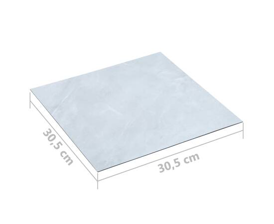Plăci de pardoseală autoadezive, alb marmură, 5,11 m² pvc, 6 image
