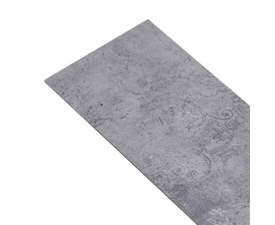 Plăci de pardoseală, gri ciment, 5,26 m², pvc, 2 mm, 7 image