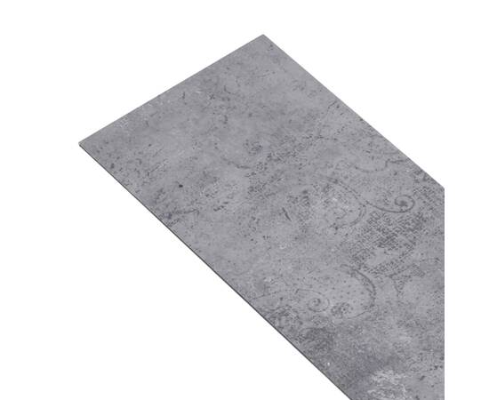 Plăci de pardoseală autoadezive, gri ciment, 5,02 m², pvc, 2 mm, 7 image