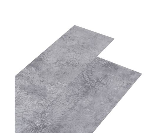 Plăci de pardoseală autoadezive, gri ciment, 5,02 m², pvc, 2 mm, 2 image