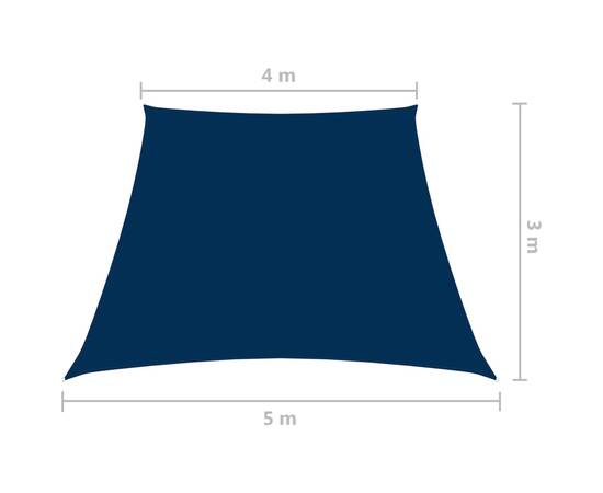 Parasolar, albastru, 4/5x3 m, țesătură oxford, trapez, 6 image