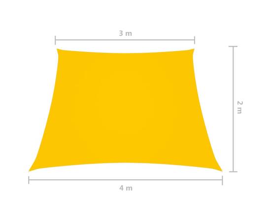 Parasolar, galben, 3/4x2 m, țesătură oxford, trapez, 6 image